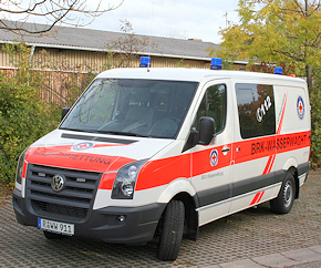 VW Crafter 2.5 TDI: Wasserrettungswagen der Wasserwacht Regensburg. Foto: WW Regensburg