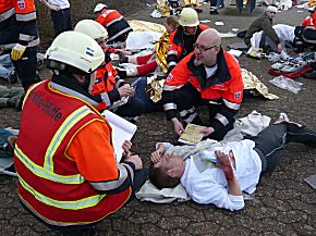 Großübung in Wesel (Foto: Malteser Wesel)