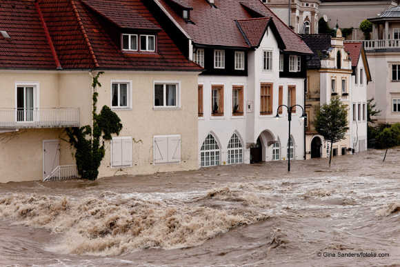 Hochwasser und Überflutung in Steyr