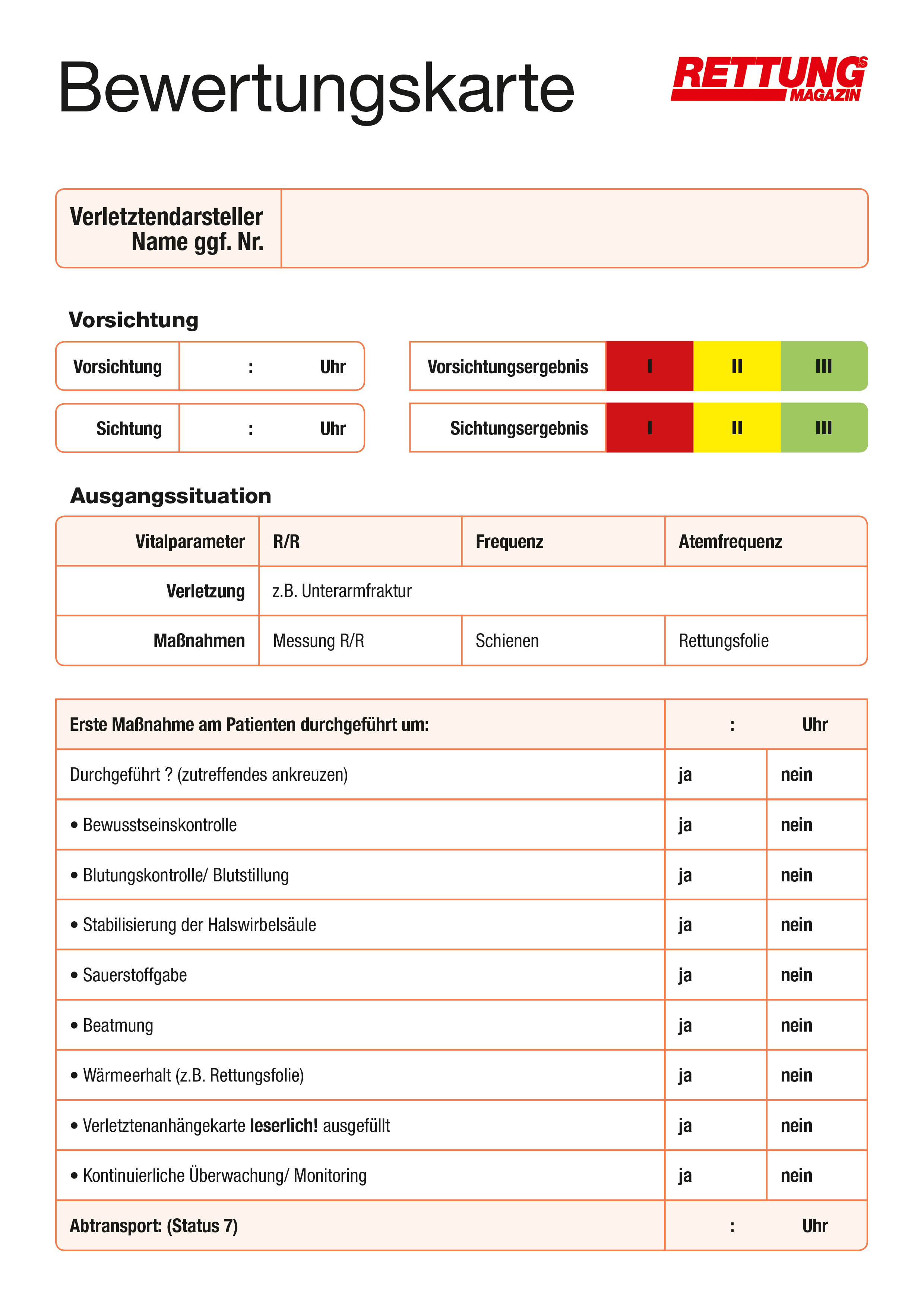 Produkt: Download Bewertungsbogen